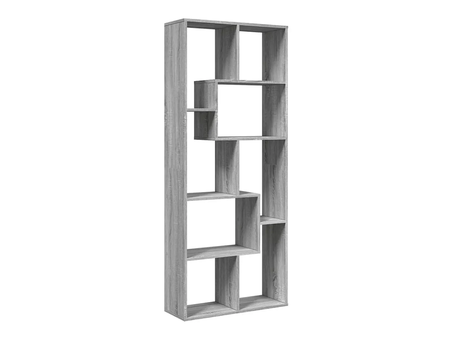 Librería divisora madera ingeniería gris Sonoma 67x25x161,5 cm