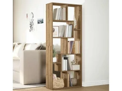 Librería divisora madera ingeniería roble artisan 67x25x161,5cm
