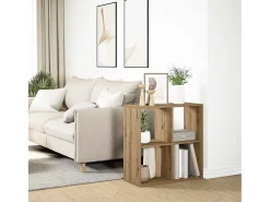 Librería divisora madera roble artisan 69,5x29x69,5 cm