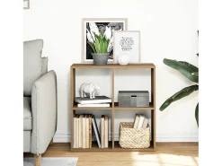 Librería divisora madera roble artisan 69,5x29x69,5 cm