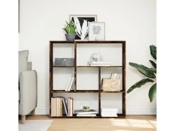 Librería divisora madera roble ahumado 102x29x103,5 cm