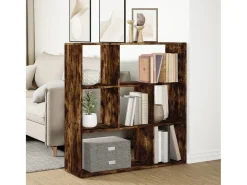 Librería divisora madera roble ahumado 102x29x103,5 cm