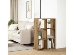 Librería divisora madera roble artisan 69,5x29x103,5 cm