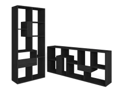 Librería estantería, 162x67x31cm, Con Almacenaje, Negro