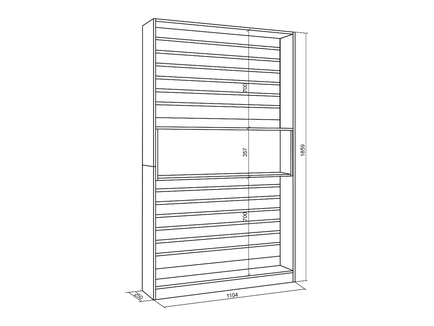 Librería estantería, 110x25x186cm, Salón - Comedor - Oficina, Chimenea eléctrica, Roble y negro