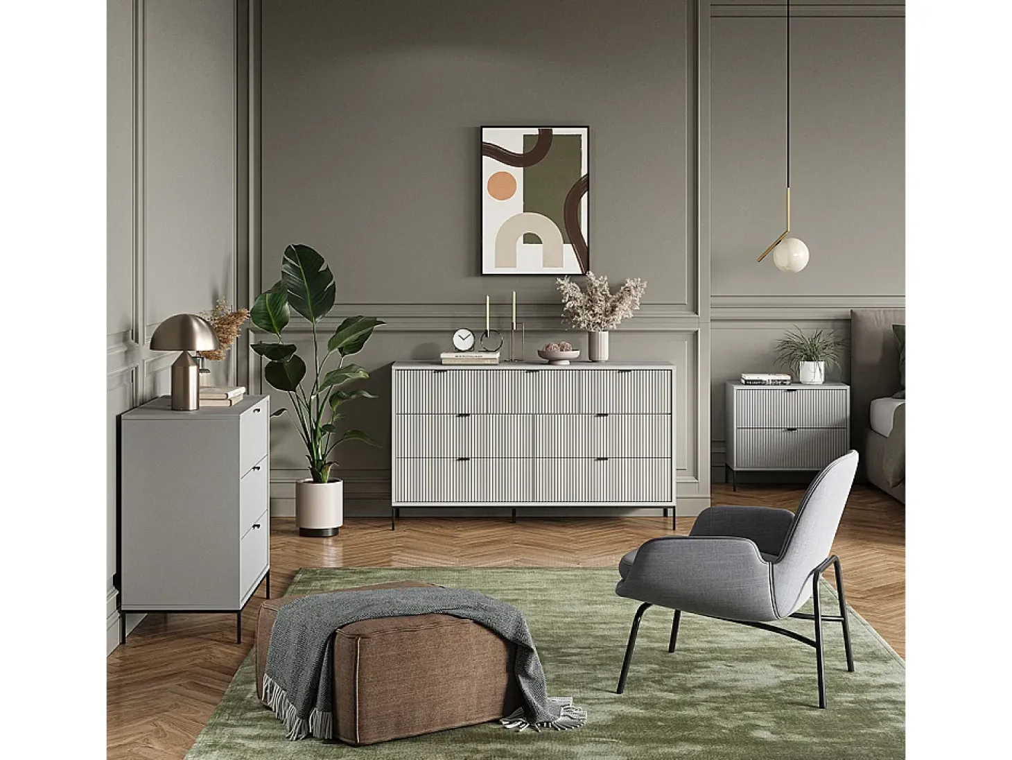Librería gris 60x40x180 eliza