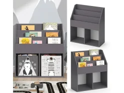 Librería gris 72x30.7x79 luigi