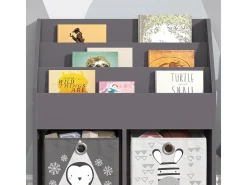 Librería gris 72x30.7x79 luigi
