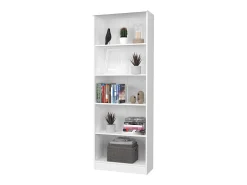 Librería haaus Flint, 4 estantes, Blanco, 70 x 32 x 196 cm