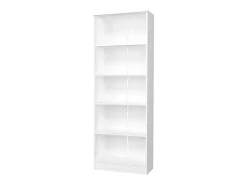 Librería haaus Flint, 4 estantes, Blanco, 70 x 32 x 196 cm