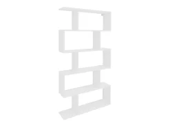 Librería haaus Kimo, 5 compartimentos, Blanco, 90 x 20 x 160 cm