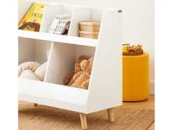 Librería Infantil para niños Estantería estándar Infantil Blanco 86 x 36 x 77cm KMB19-W SoBuy ES