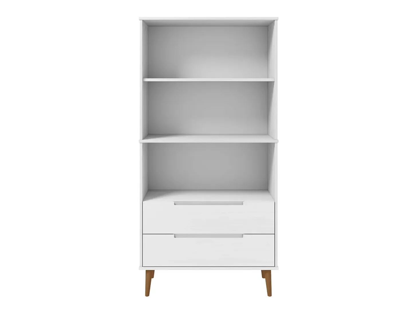 Librería MOLDE madera maciza de pino blanco 85x35x170,5 cm