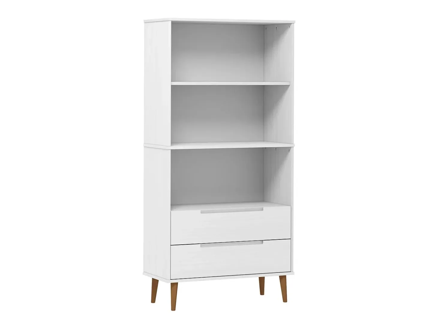 Librería MOLDE madera maciza de pino blanco 85x35x170,5 cm