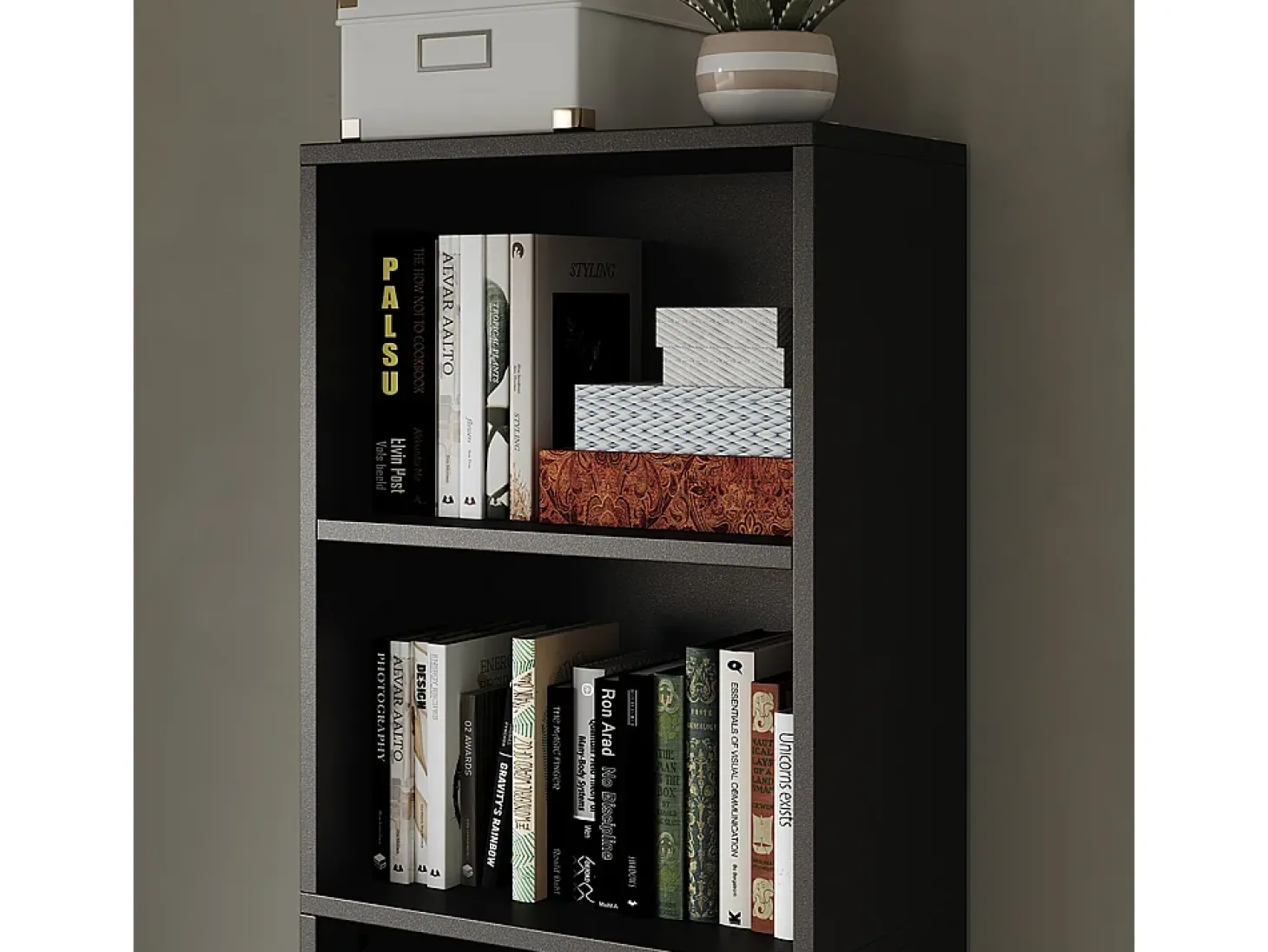 Librería negro 40x24x132 bob
