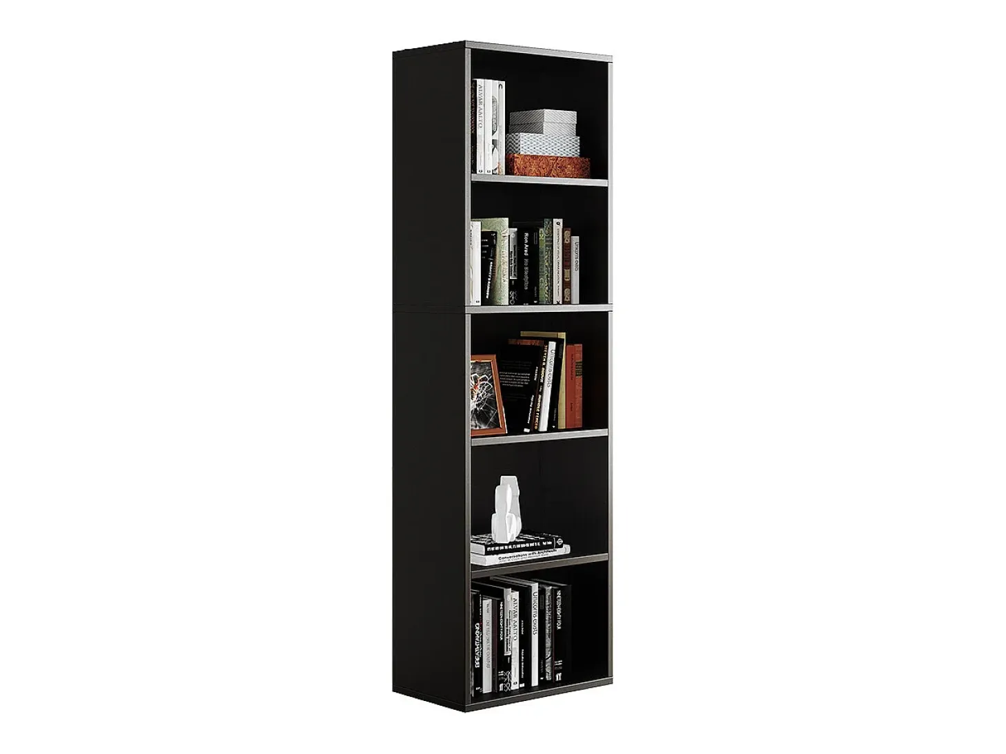 Librería negro 40x24x132 bob