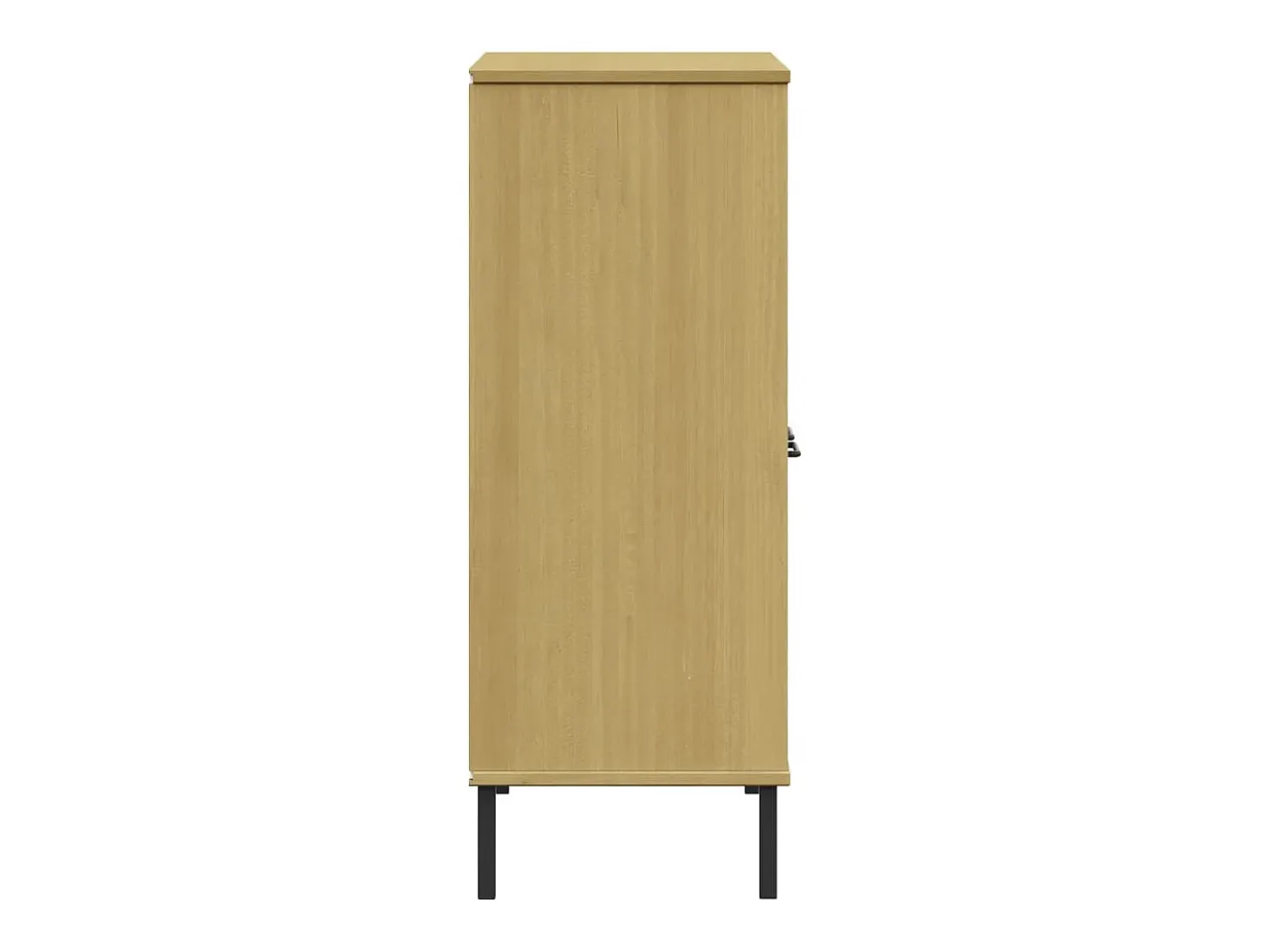 Librería patas de metal OSLO madera maciza marrón 90x35x90,5 cm