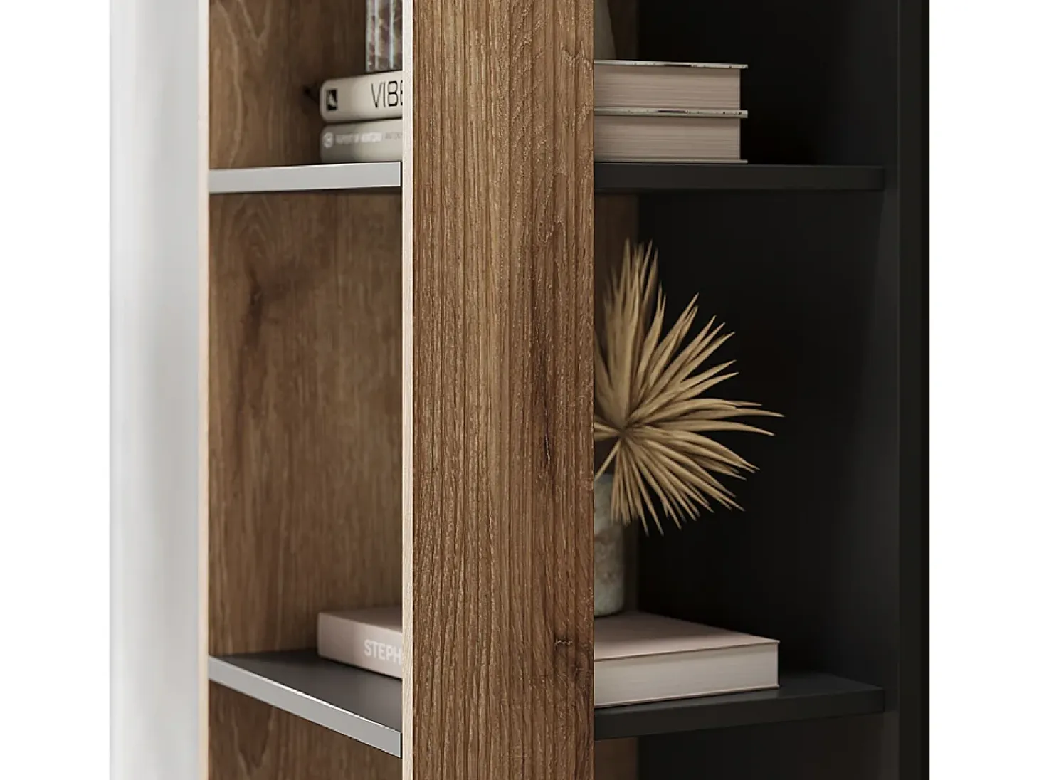 Librería roble vikingo 36x36x188 eliza