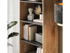 Librería roble vikingo 60x40x180 eliza
