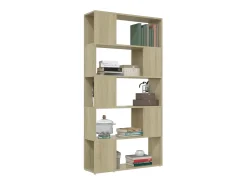 Librería separador contrachapada roble Sonoma 80x24x155 cm