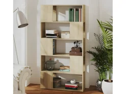 Librería separador contrachapada roble Sonoma 80x24x155 cm