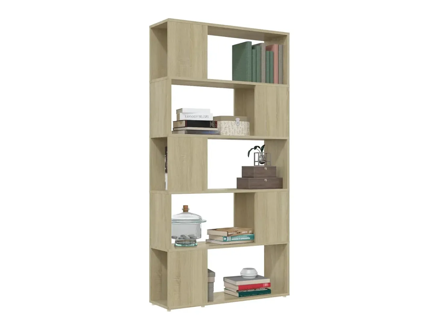 Librería separador contrachapada roble Sonoma 80x24x155 cm