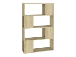 Librería separador contrachapada roble Sonoma 80x24x124,5 cm