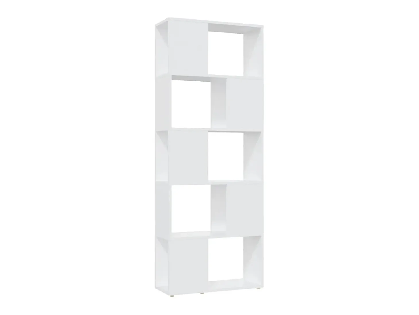 Librería separador madera contrachapada blanco 60x24x155 cm