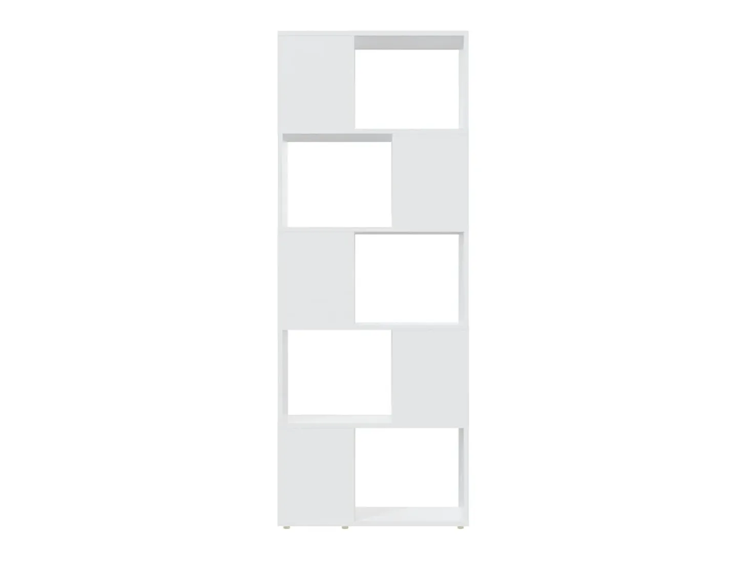 Librería separador madera contrachapada blanco 60x24x155 cm