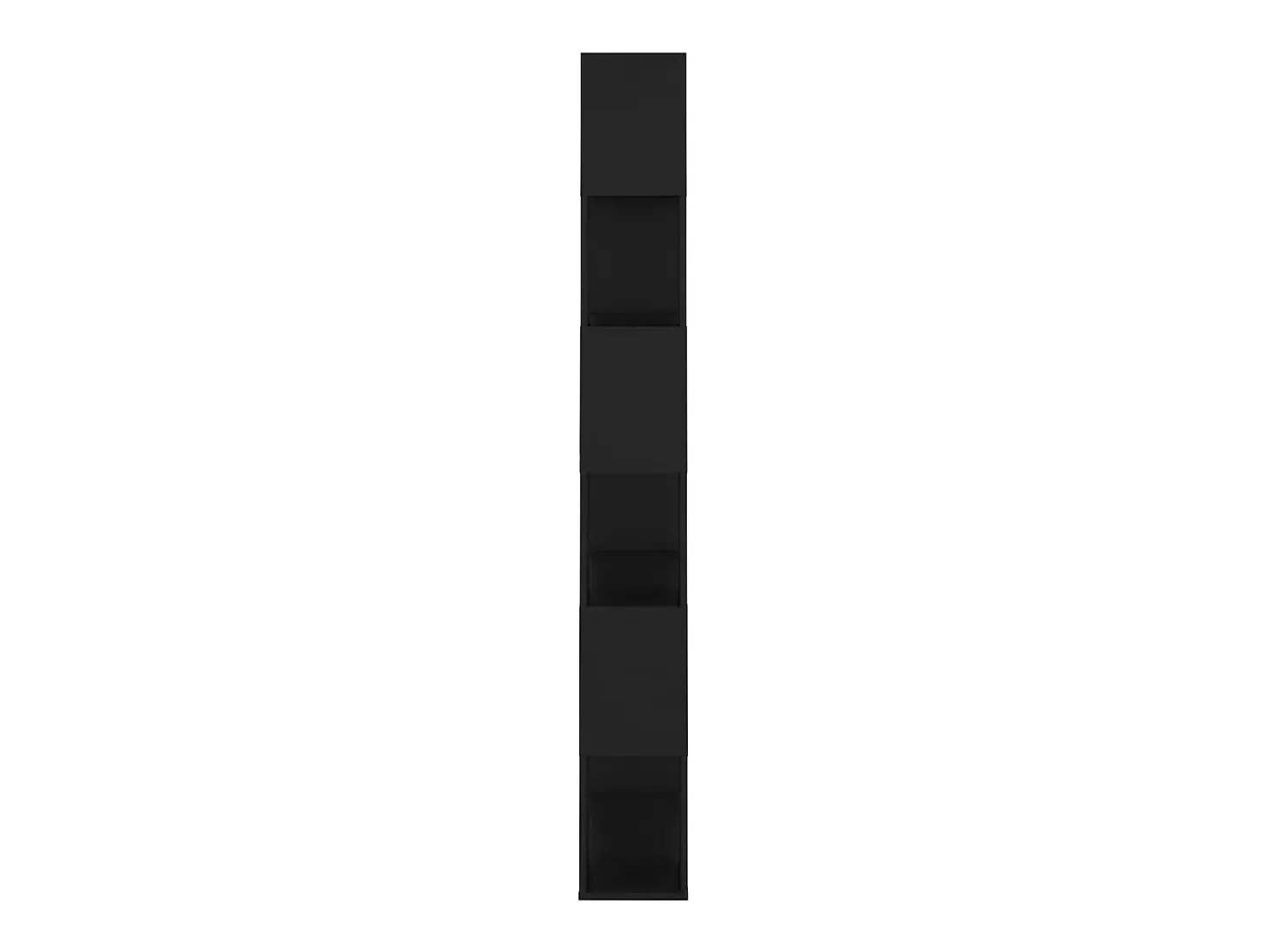 Librería separador madera contrachapada negro 80x24x186 cm