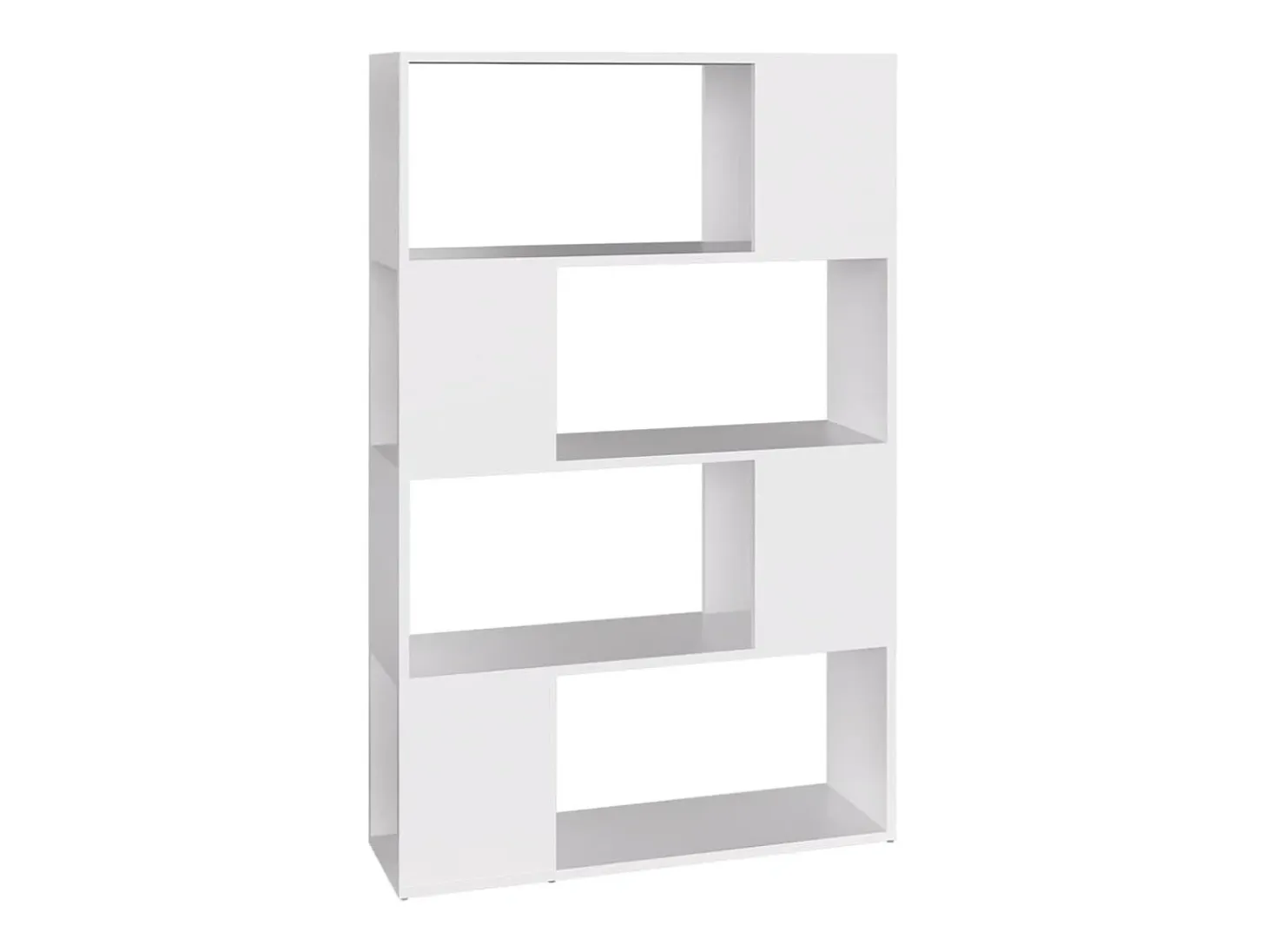 Librería separador madera contrachapada blanco 80x24x124,5 cm