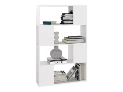 Librería separador madera contrachapada blanco 80x24x124,5 cm