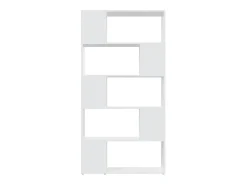 Librería separador madera contrachapada blanco 80x24x155 cm