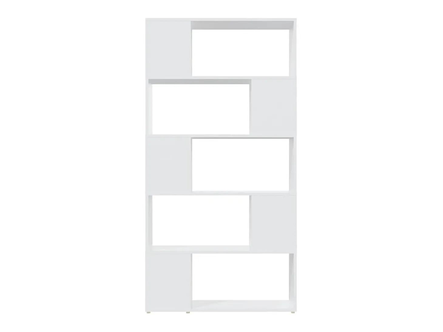 Librería separador madera contrachapada blanco 80x24x155 cm