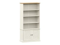 Librería VIGO madera maciza de pino blanco 85x35x170 cm