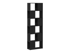 Librería/Biblioteca biombo roble negro 60x24x186 cm