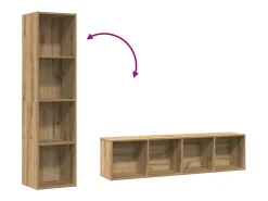 Librería/Mueble TV madera vieja 36x30x143cm madera de ingeniería