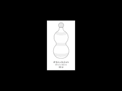 Lido - Botella de cerámica con franjas de azafrán rojo