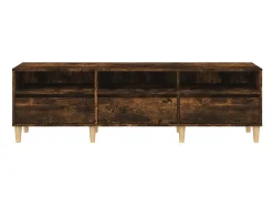 Lin Mueble de TV madera contrachapada roble ahumado 150x30x44,5 cm