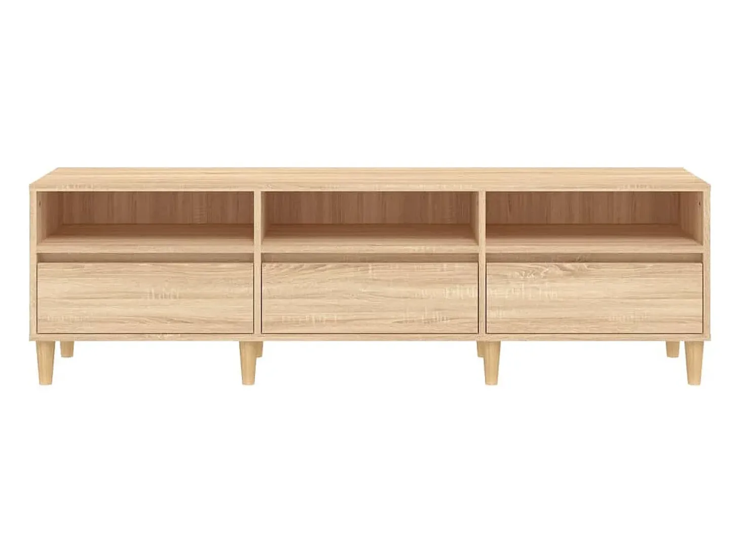 Lin Mueble de TV madera contrachapada roble Sonoma 150x30x44,5 cm
