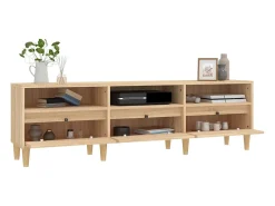 Lin Mueble de TV madera contrachapada roble Sonoma 150x30x44,5 cm