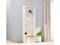 Loïc Estantería de 5 niveles madera contrachapada blanca 60x30x189cm