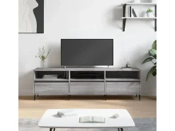 Lommel Mueble para TV madera contrachapada gris Sonoma 150x30x44,5 cm