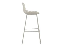 Lote 2 taburetes polipropileno color blanco con patas metálicas