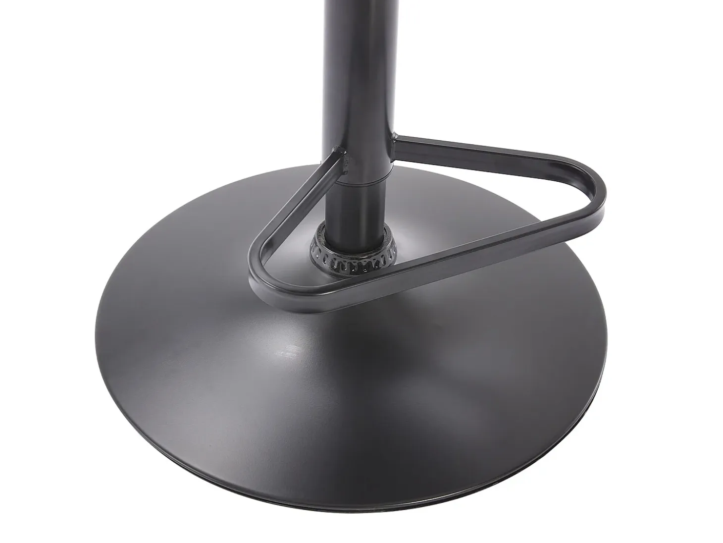 Lote de 2 taburetes de bar de terciopelo y metal - Altura ajustable - Negro - ELEANA