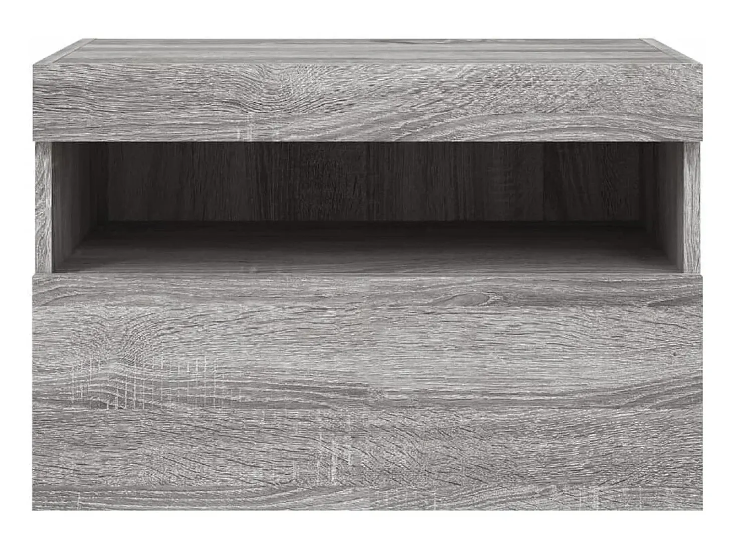Ølstykke Mueble de TV de pared con luces LED gris Sonoma 60x30x40 cm
