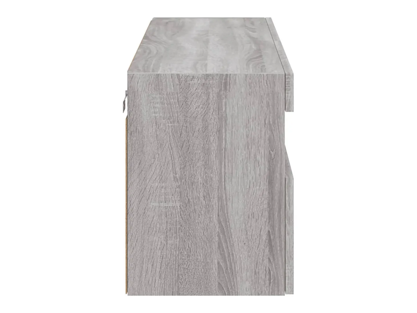 Ølstykke Mueble de TV de pared con luces LED gris Sonoma 100x30x40 cm