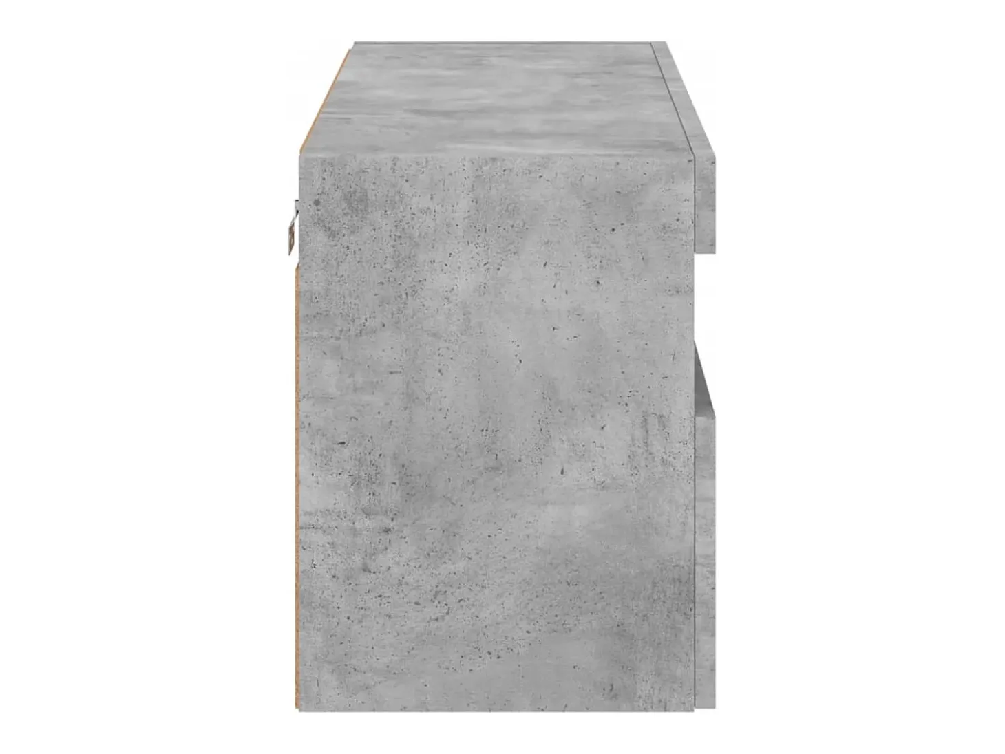 Ølstykke Mueble de TV de pared con luces LED gris hormigón 80x30x40 cm