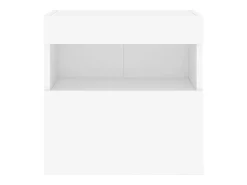 Ølstykke Mueble de TV de pared con luces LED blanco 40x30x40 cm