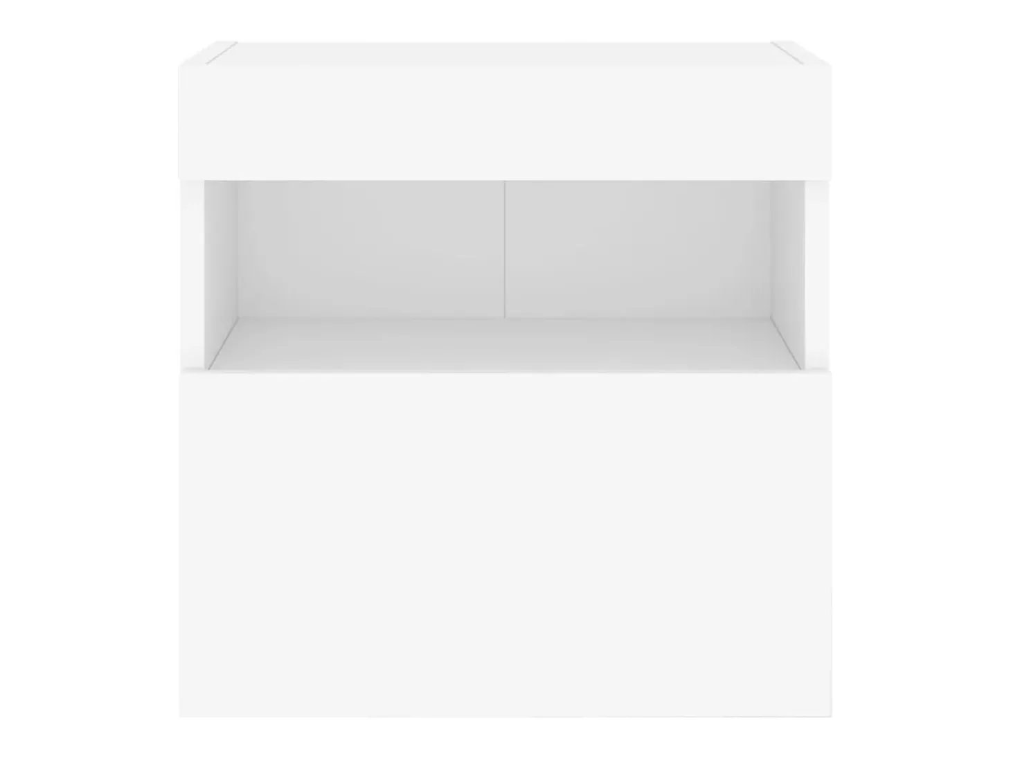 Ølstykke Mueble de TV de pared con luces LED blanco 40x30x40 cm